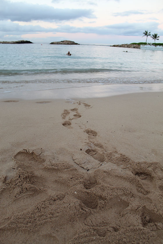 Footsteps on the Beach